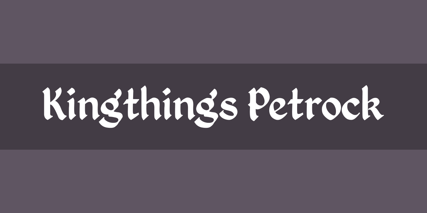 Kingthings Petrock Font